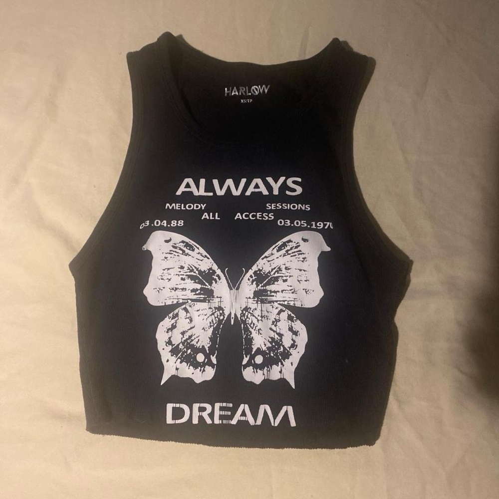 Harlow Black Dream Graphic Tank Top